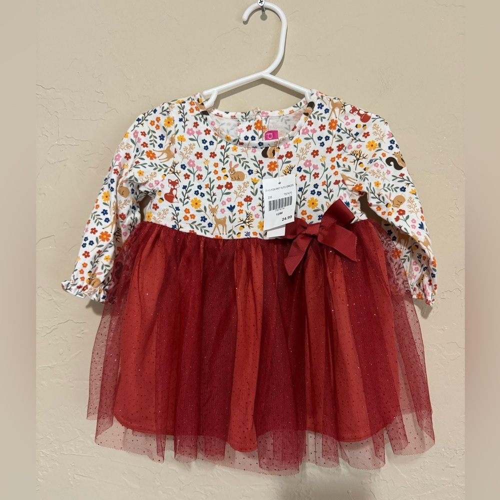 Burnt Orange 12 M girls dress NWT